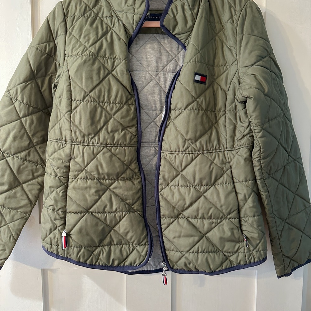 Tommy Hilfiger Olive Green Quilted Jacket